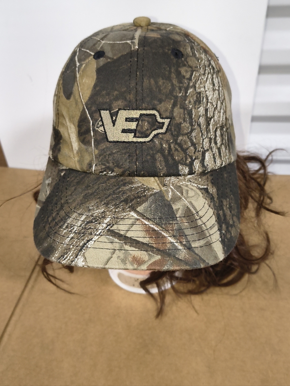 Vtg Current - HLI Brands Hubbell Embroidered Logo Camo Snapback Cap Hat OSFA